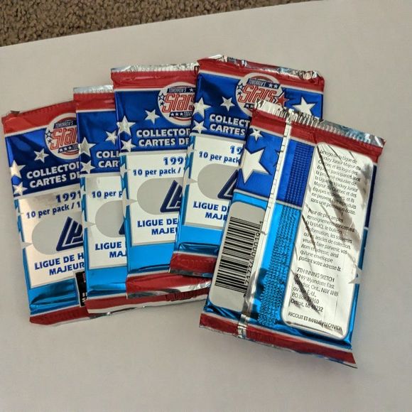 5 Packs of 1991-92 Sealed Hockey Cards Quebec Ligue de Hockey Junior Maj… - Picture 2 of 2